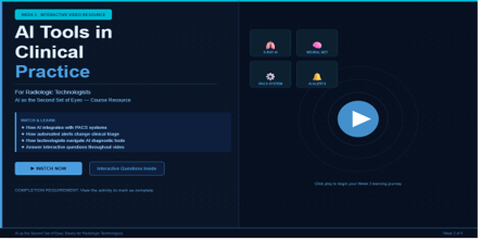 AI Tools in Clinical Practice — Week 3 Interactive Video